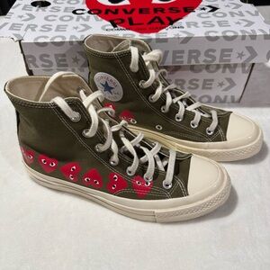 Converse All Star Chuck 70 CDG Hi Fi Fir Green/Egret/HI Heart Shoes High Top